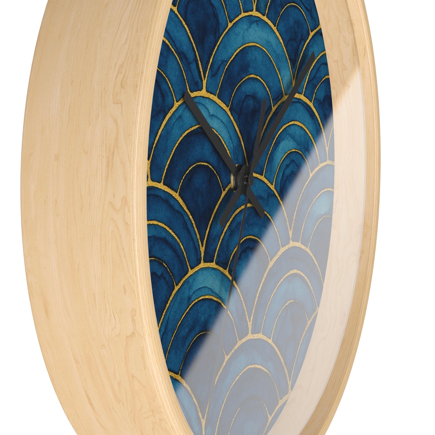 Indigo Fanwaves Wall Clock