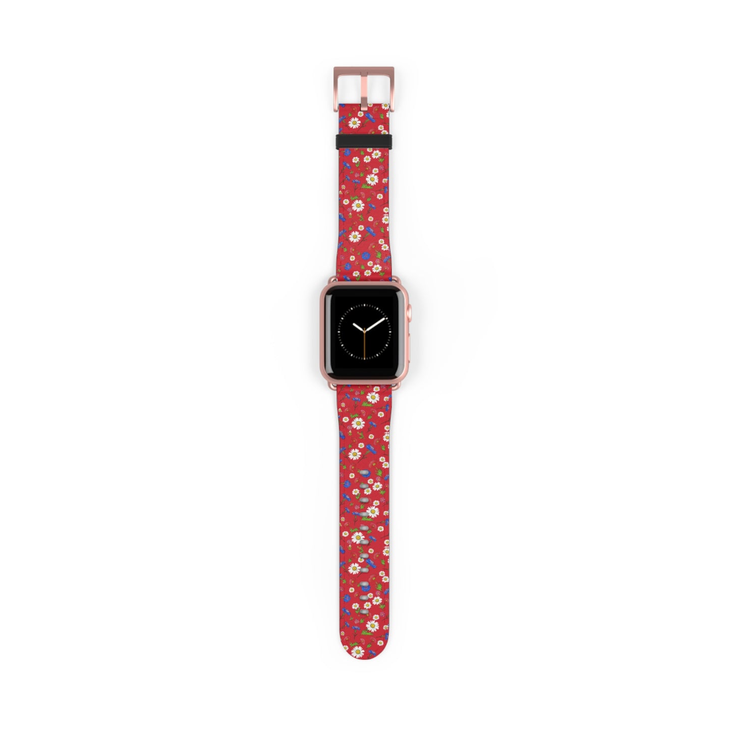 Floral Watch Band Red