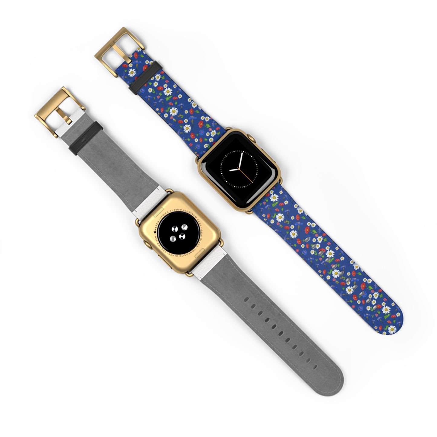 Floral Watch Band Blue