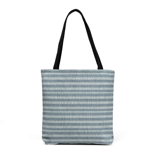 Field Stripe Blue Woven Tote