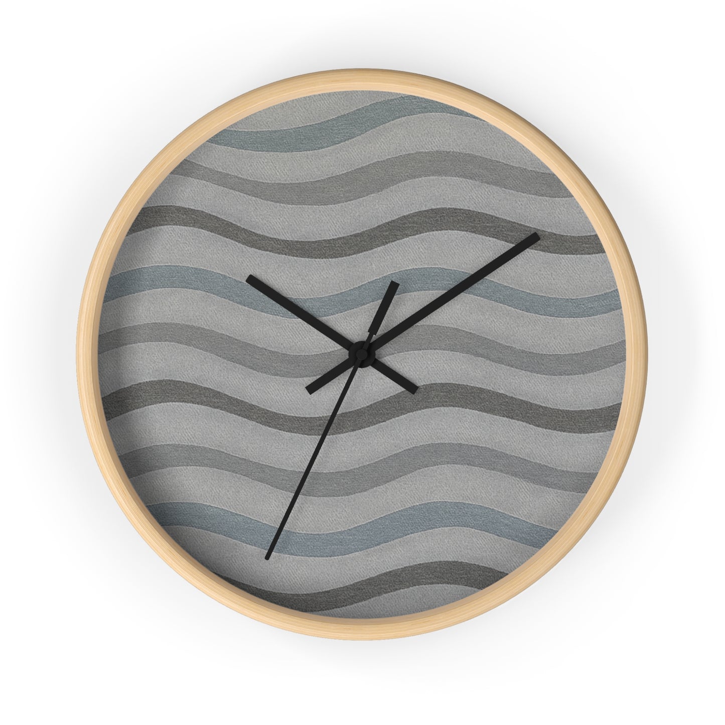 Wavy Stride Wall Clock - Onyx Wave