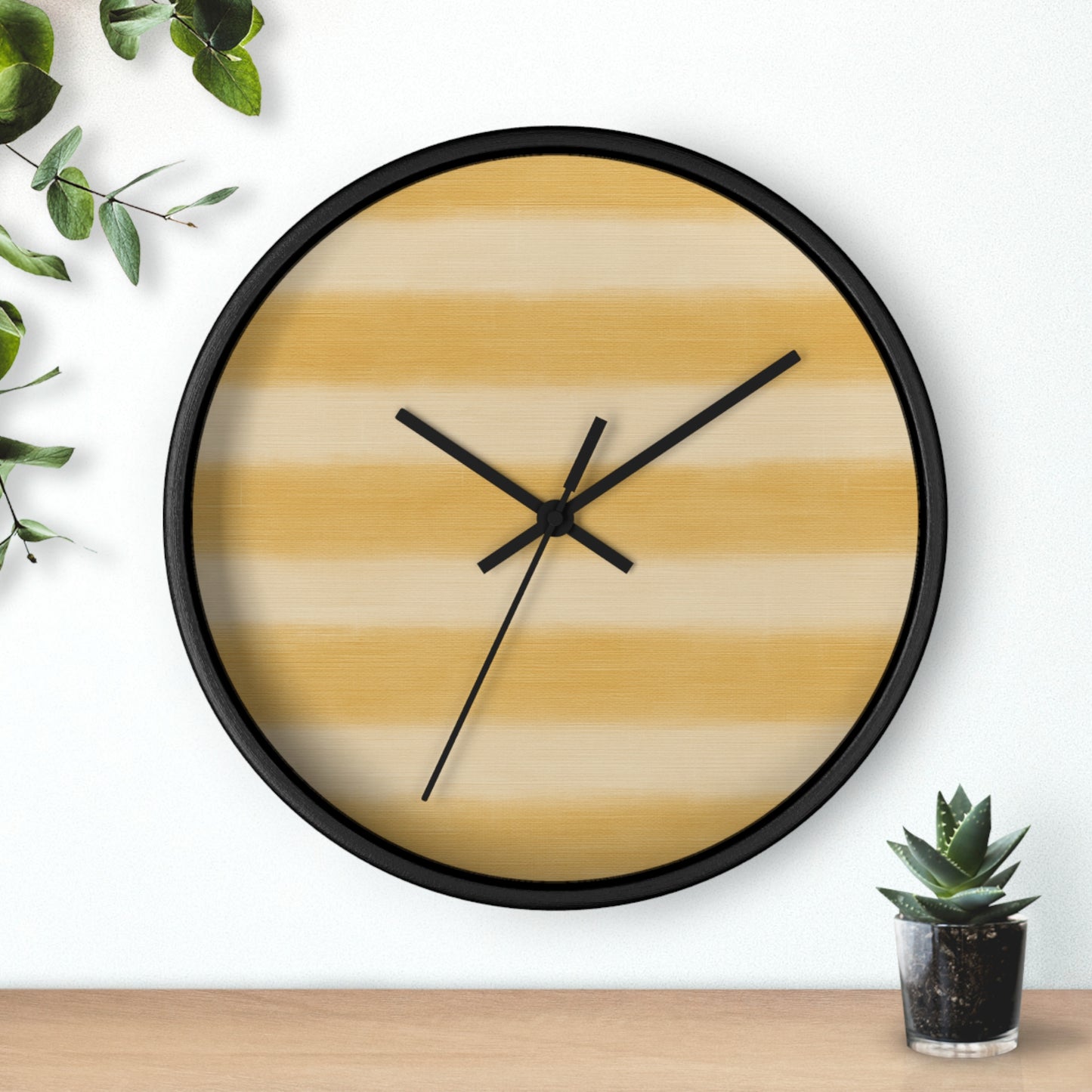 Loom Light Stripes Wall Clock – Ochre Fade