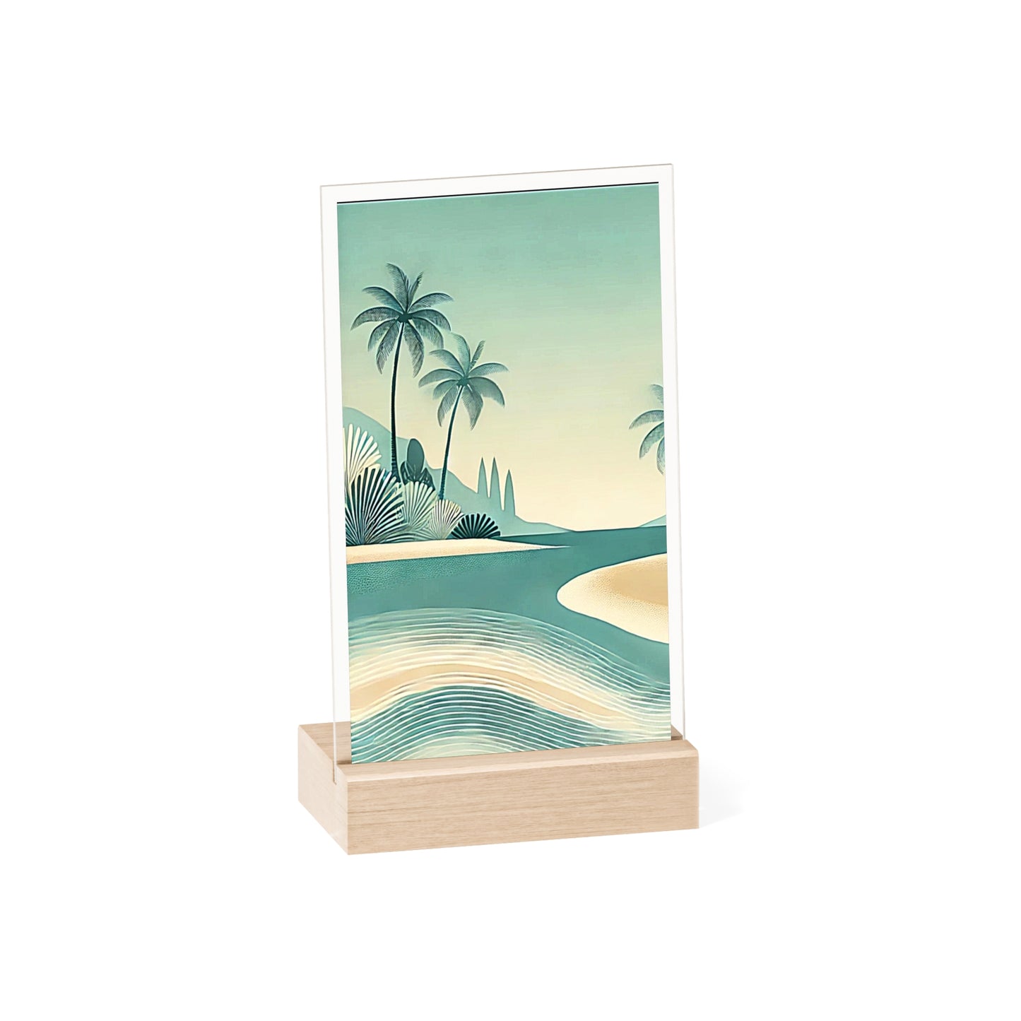 Acrylic Sign with Wooden Stand