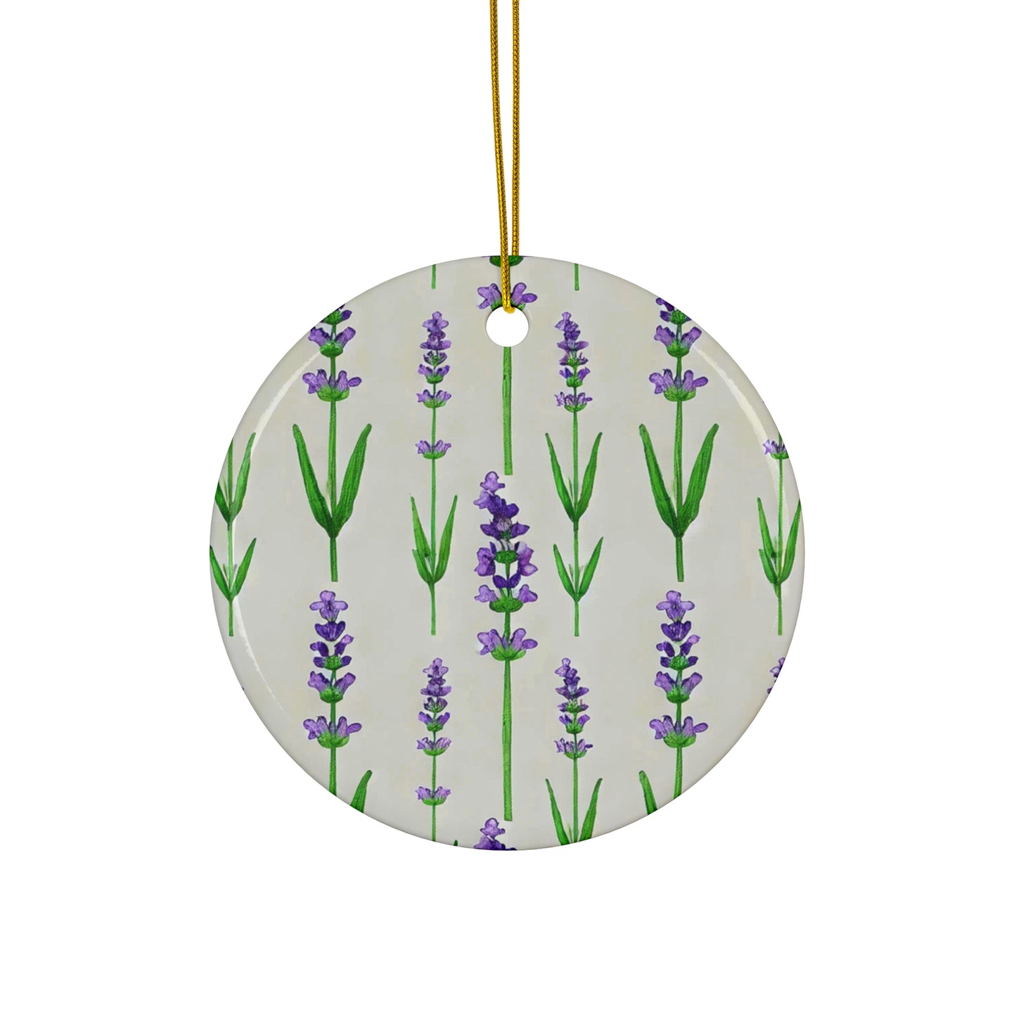 Lavender Calm Ceramic Ornament
