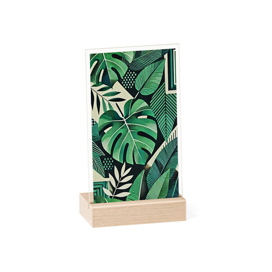 Acrylic Sign with Wooden Stand