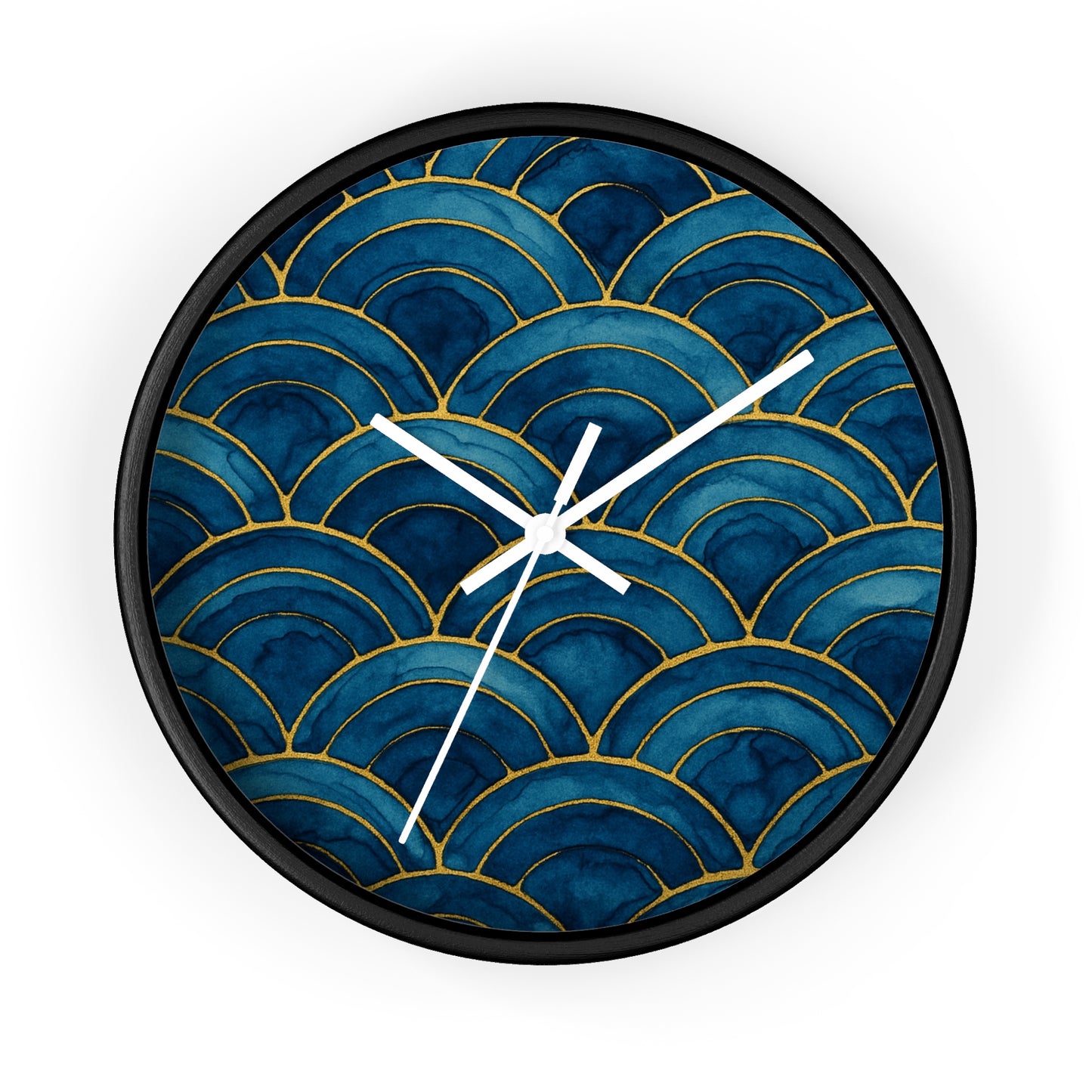 Indigo Fanwaves Wall Clock