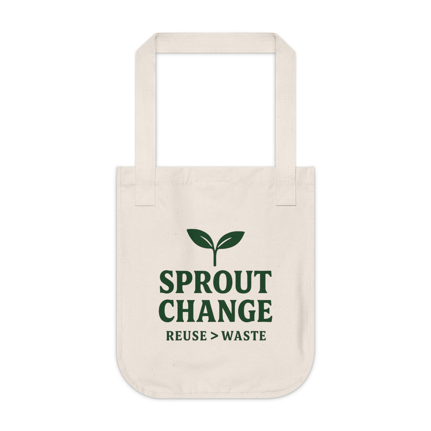 Sprout Change. Reuse > Waste Tote Bag - Eco Tote Pledge w/ Logo