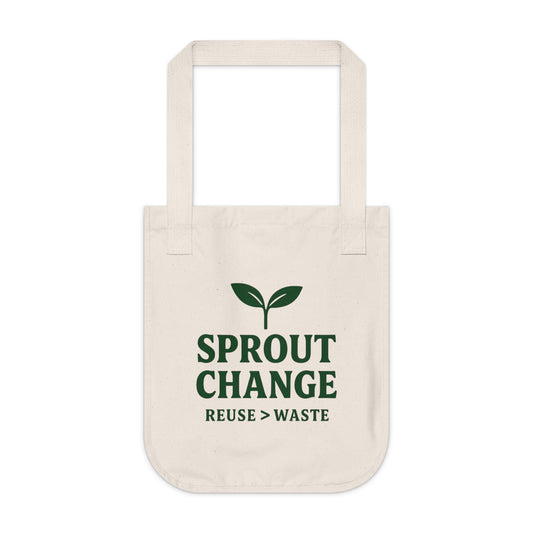 Sprout Change. Reuse > Waste Tote Bag - Eco Tote Pledge w/ Logo