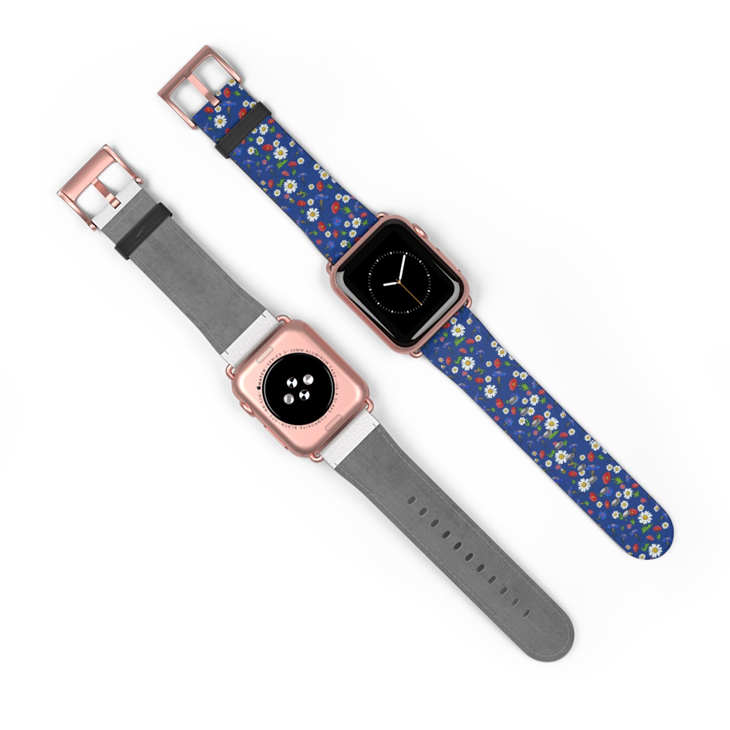 Floral Watch Band Blue