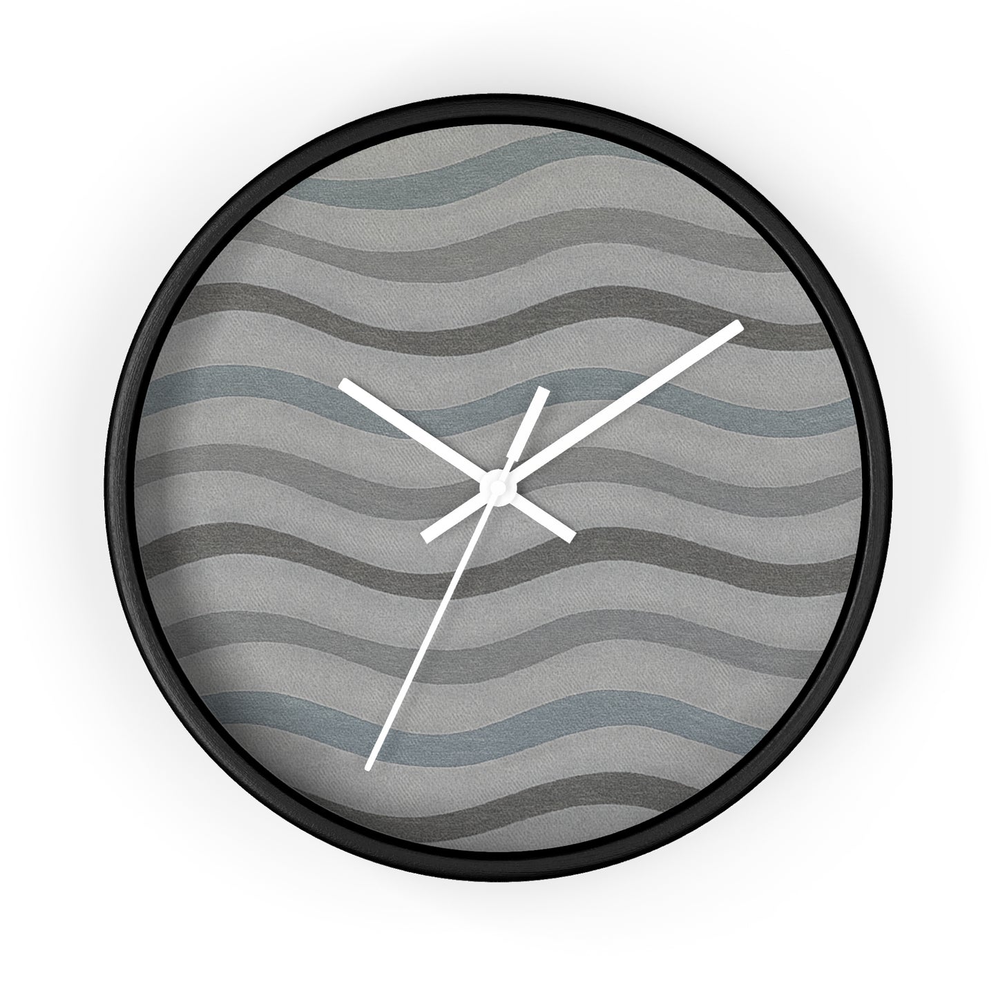 Wavy Stride Wall Clock - Onyx Wave