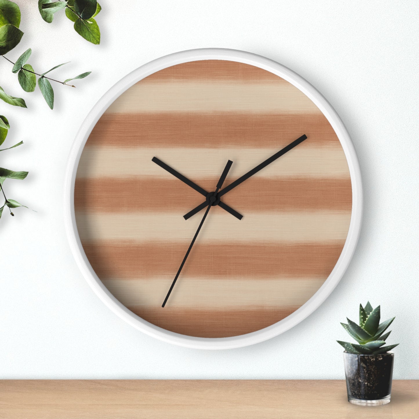 Loom Light Stripes Wall Clock – Clay Fade