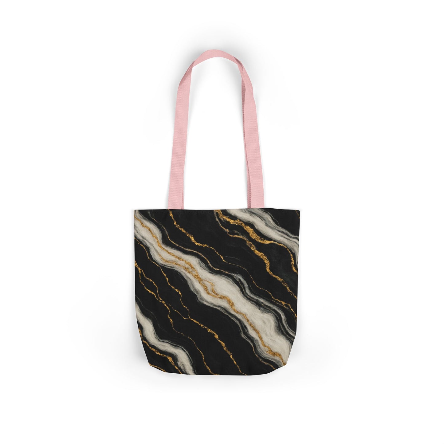 Midnight Marble Canvas Tote Bag with 5-Color Straps