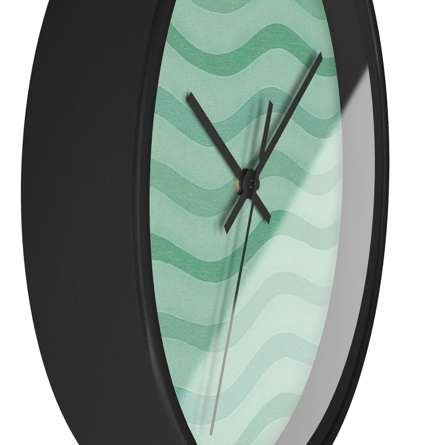 Wavy Stride Wall Clock - Green Meadow