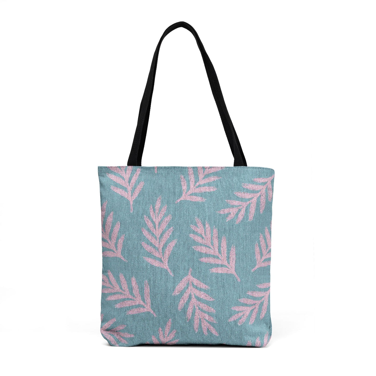 Pink Leaf Woven Tote