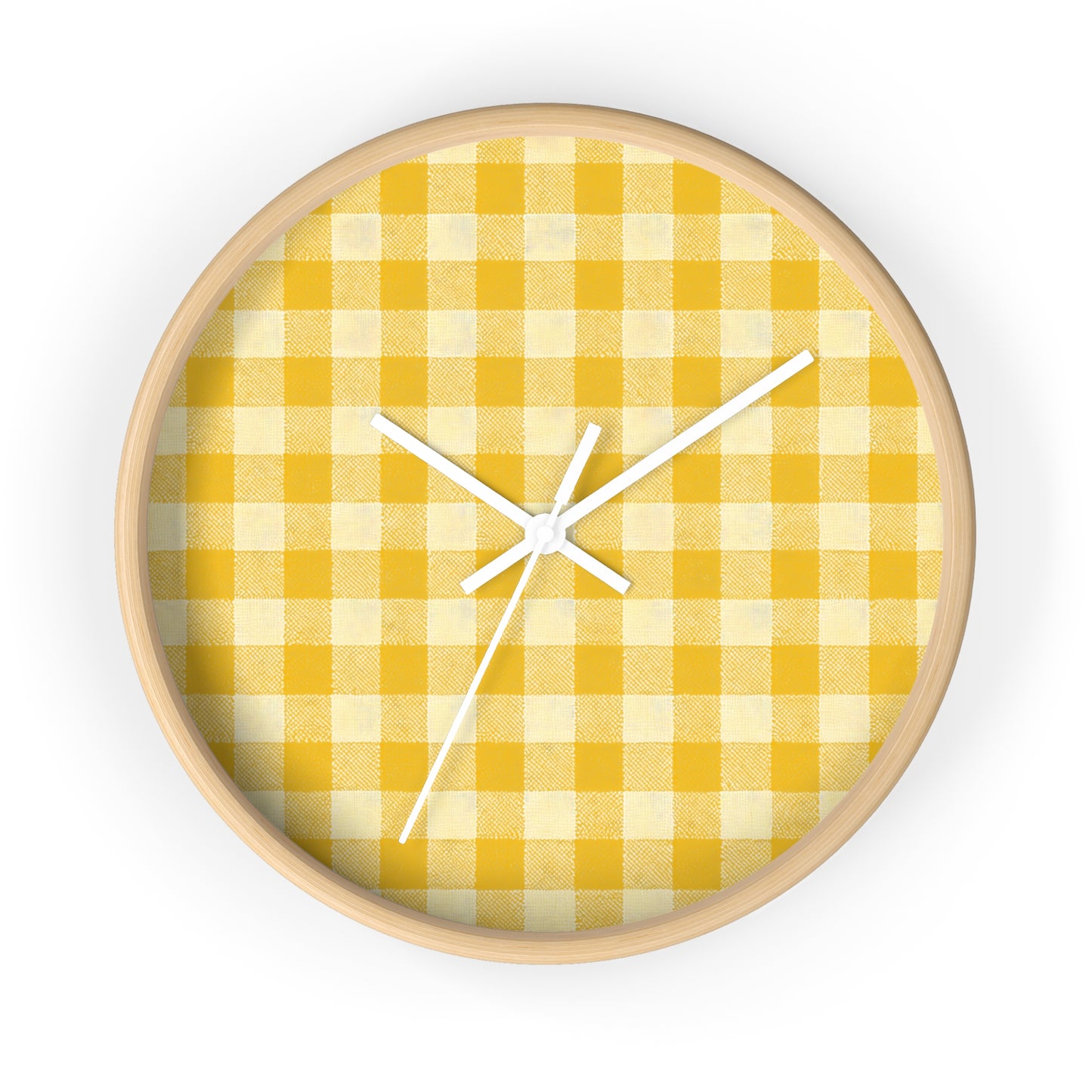 Heritage Check Wall Clock - Yellow