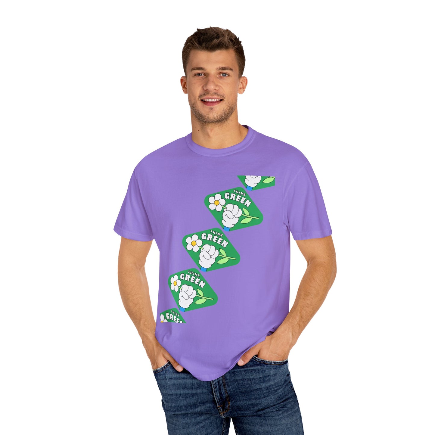 Unisex Garment-Dyed T-shirt - Think Green