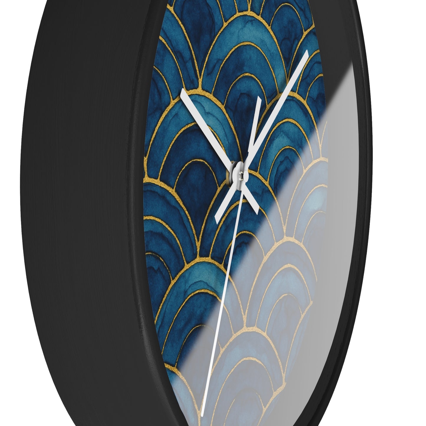 Indigo Fanwaves Wall Clock