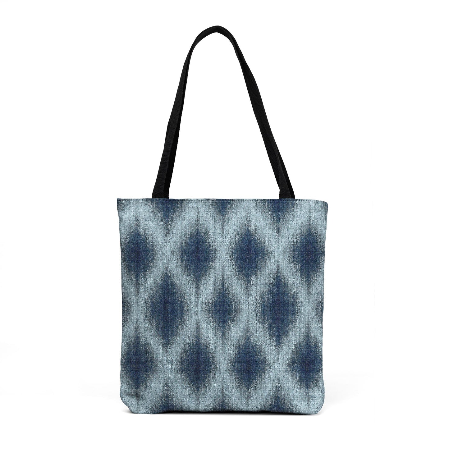 Indigo Drift Ikat Woven Tote