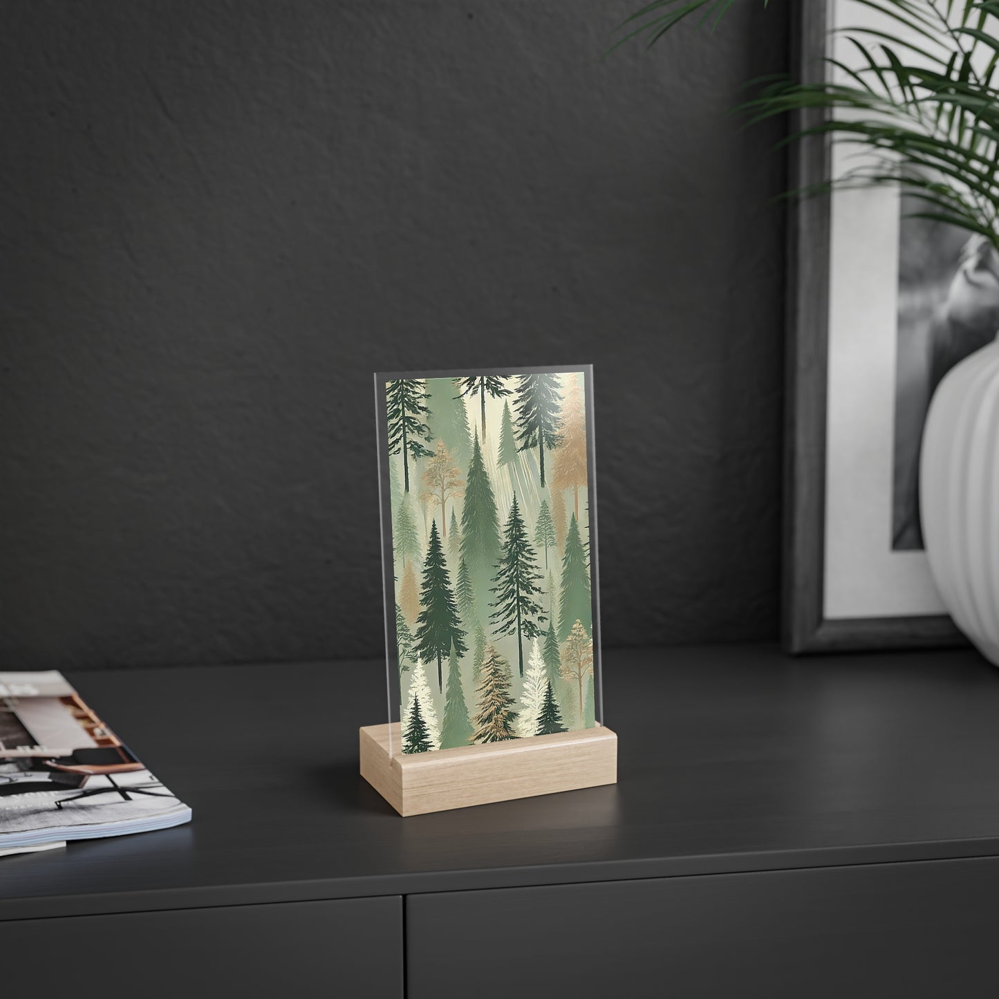 Acrylic Sign with Wooden Stand