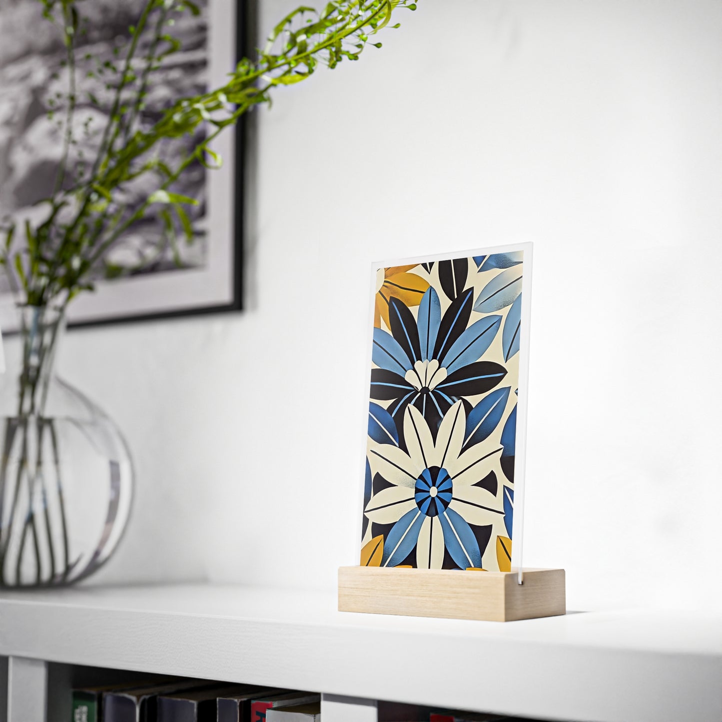 Acrylic Sign with Wooden Stand