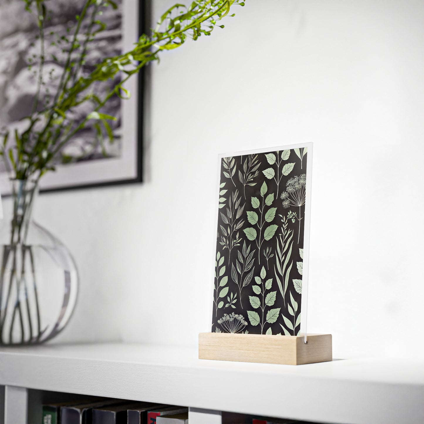 Acrylic Sign with Wooden Stand