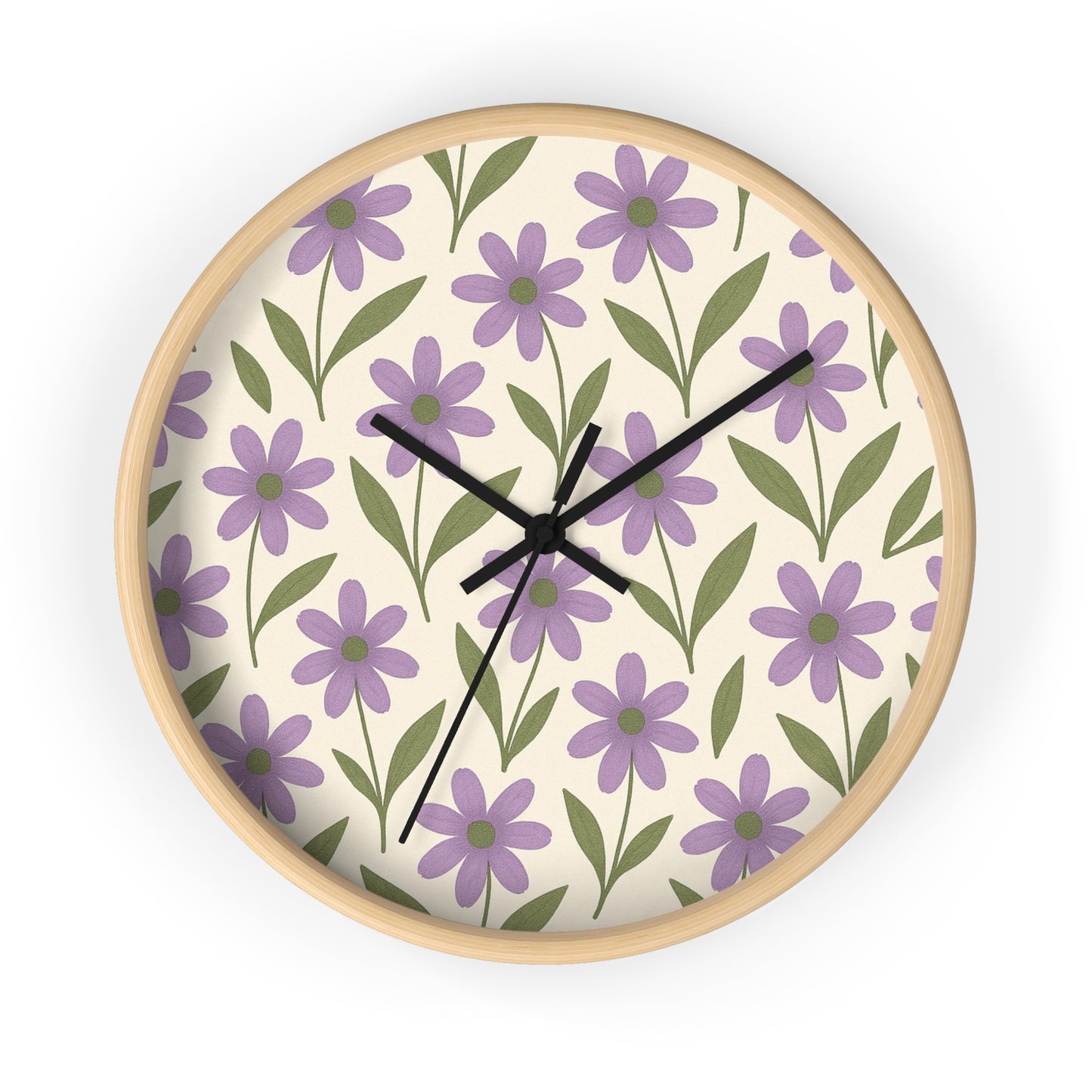 Meadow Bloom Wall Clock - Lavender