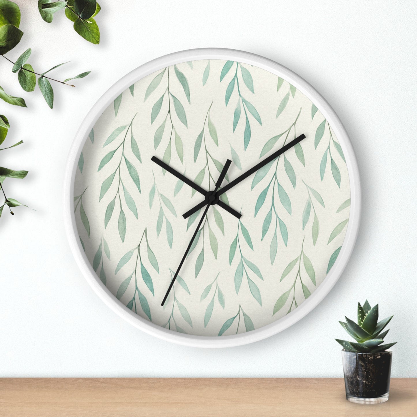 Botanical Leaf Wall Clock – Nature-inspired Home Decor