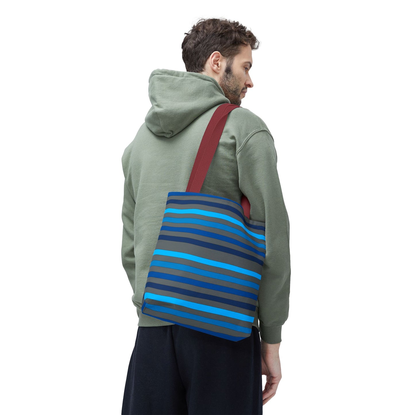 Grey/Blue Tote Bag