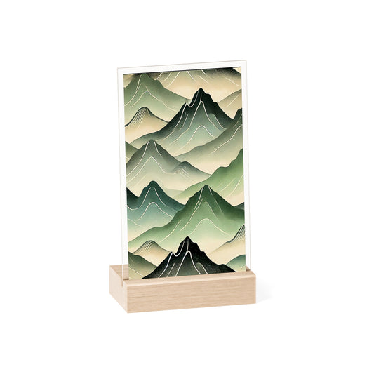 Acrylic Sign with Wooden Stand