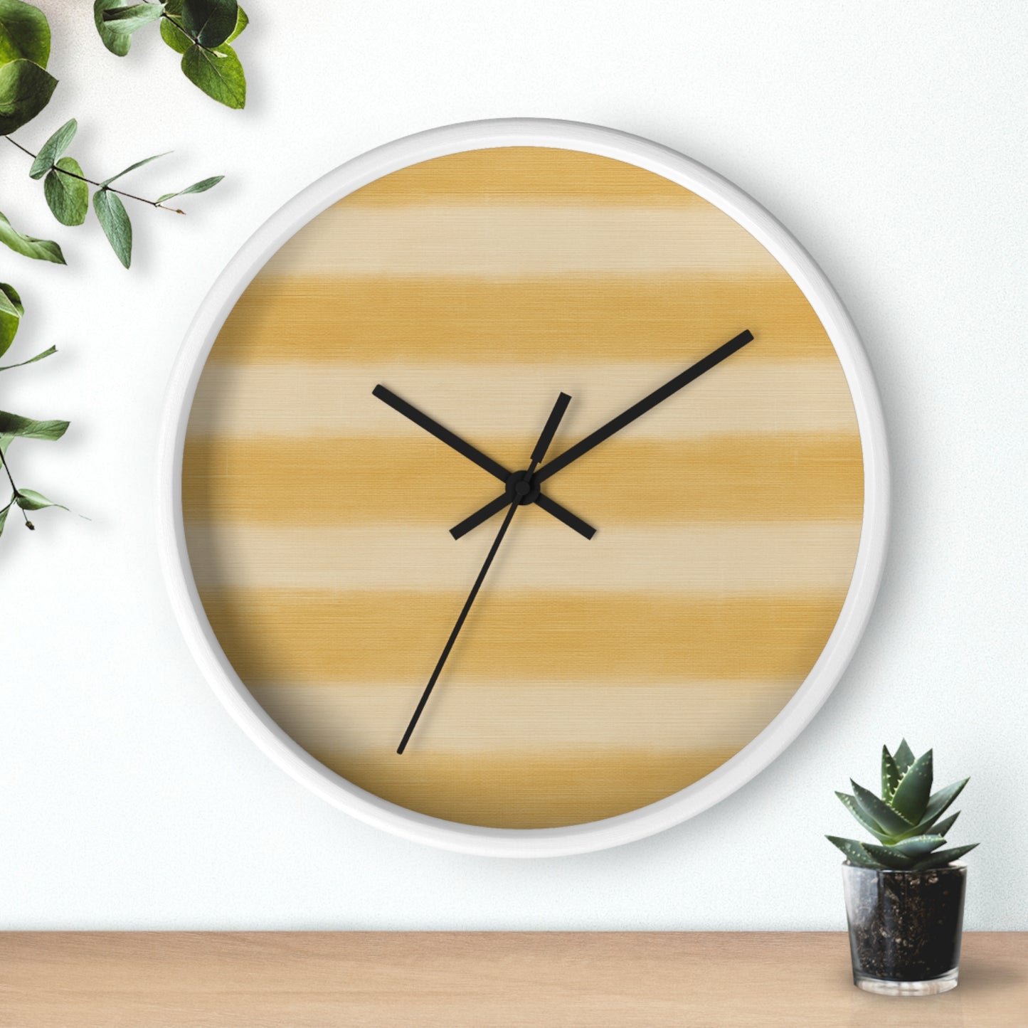 Loom Light Stripes Wall Clock – Ochre Fade