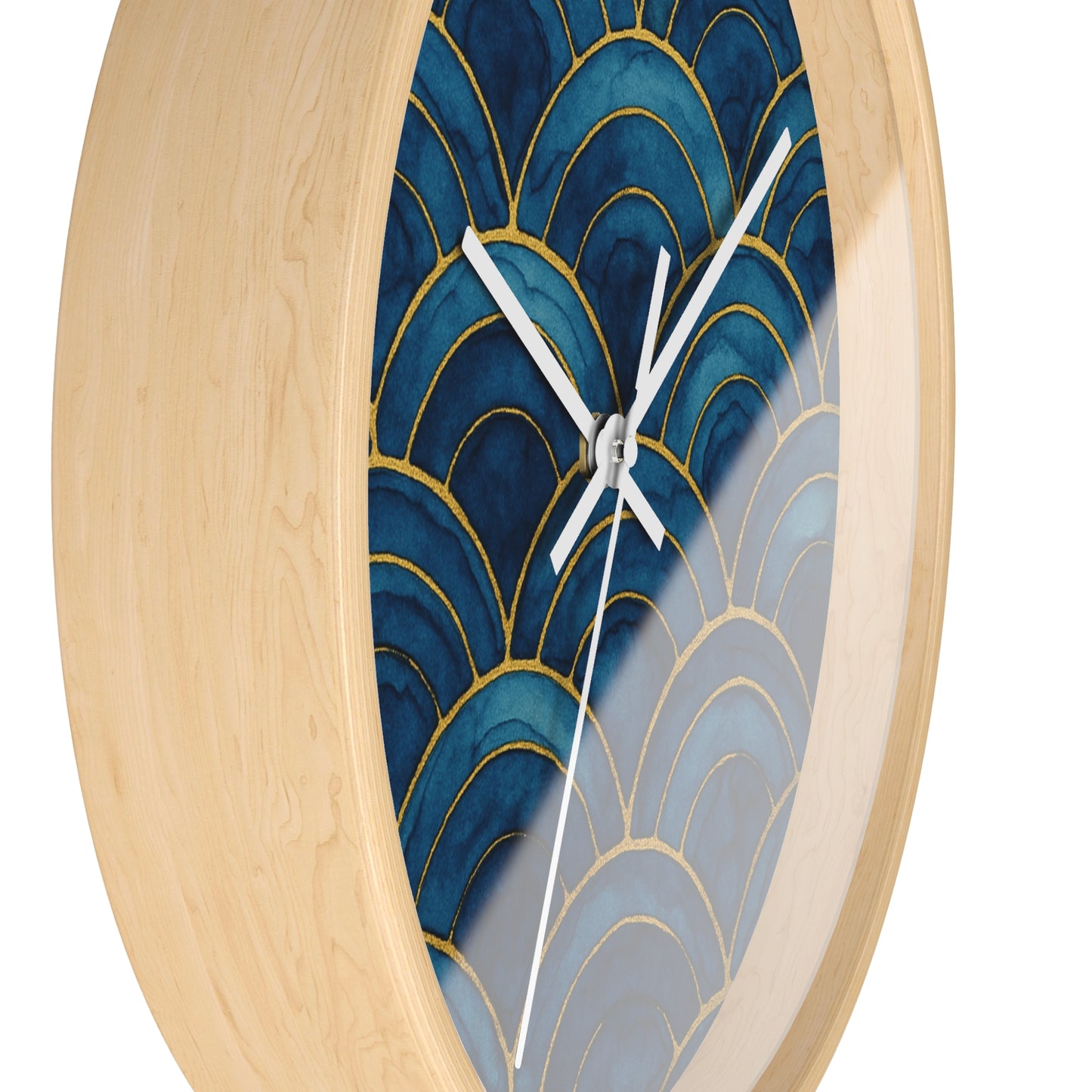 Indigo Fanwaves Wall Clock