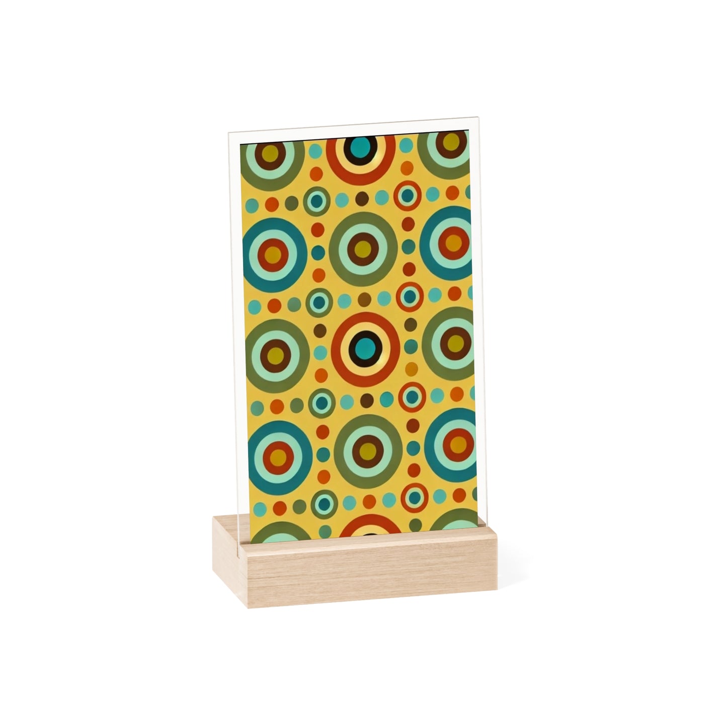 Acrylic Sign with Wooden Stand