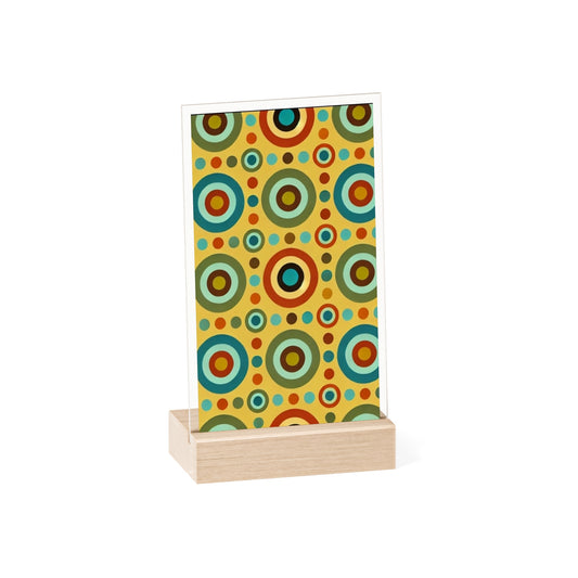 Acrylic Sign with Wooden Stand