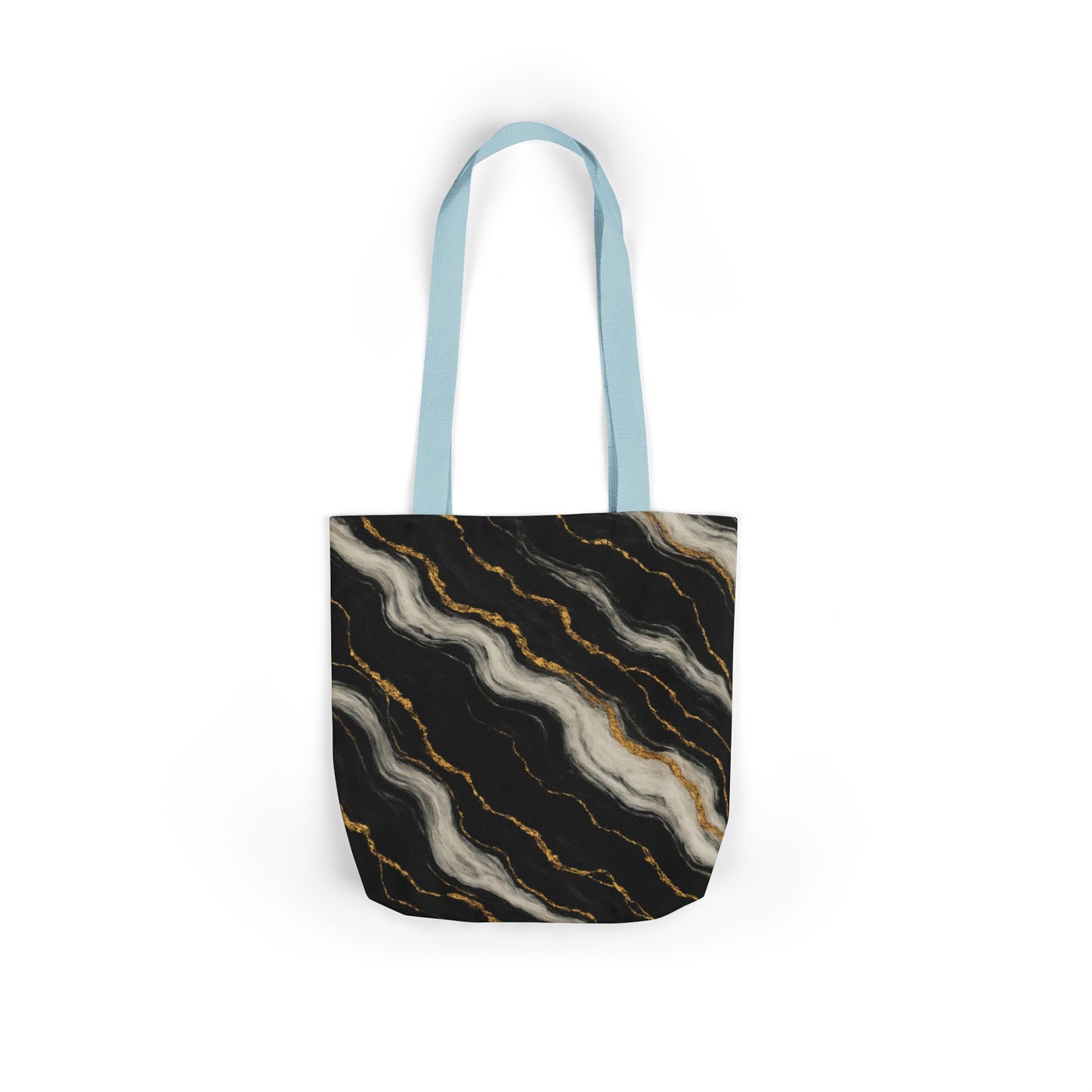 Midnight Marble Canvas Tote Bag with 5-Color Straps