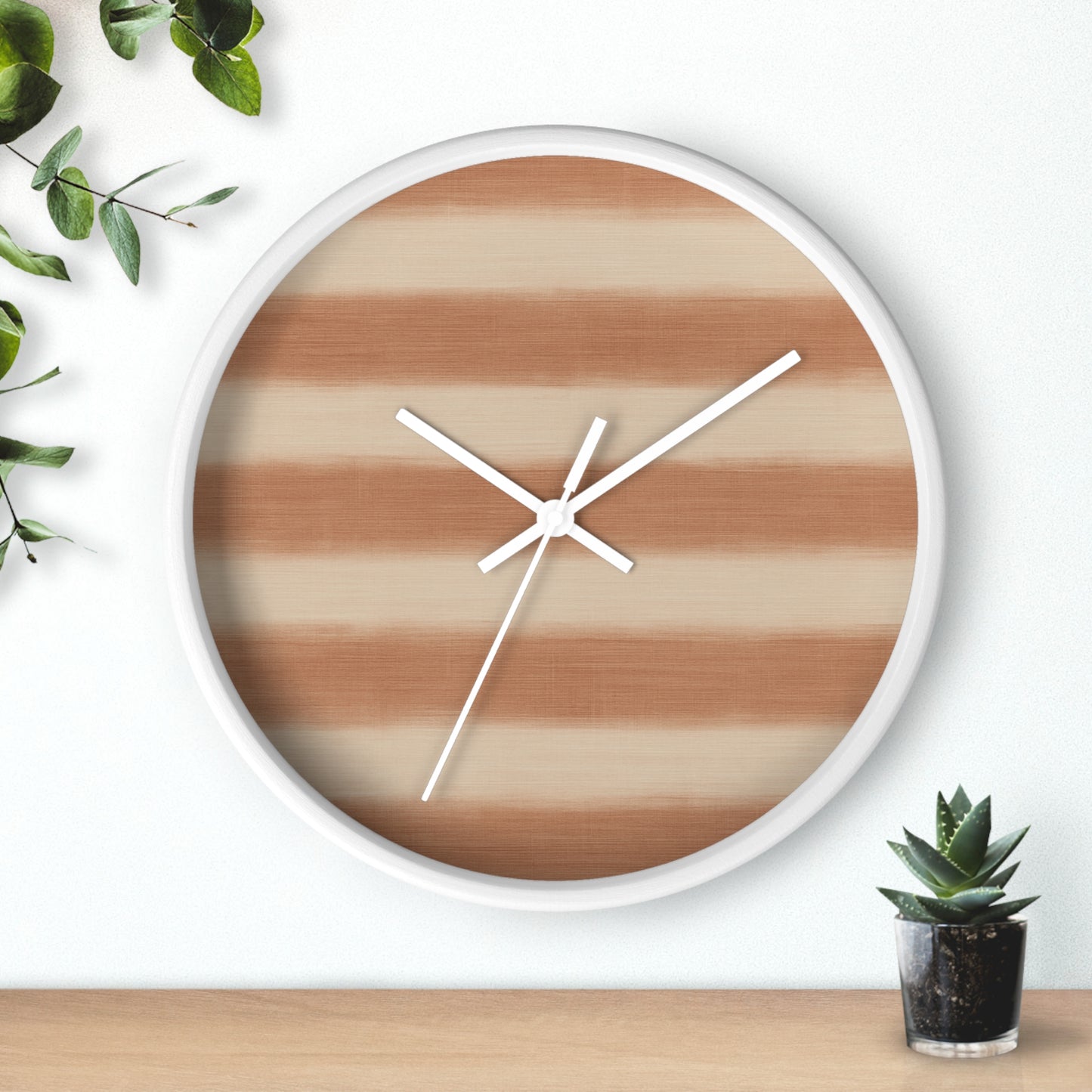 Loom Light Stripes Wall Clock – Clay Fade