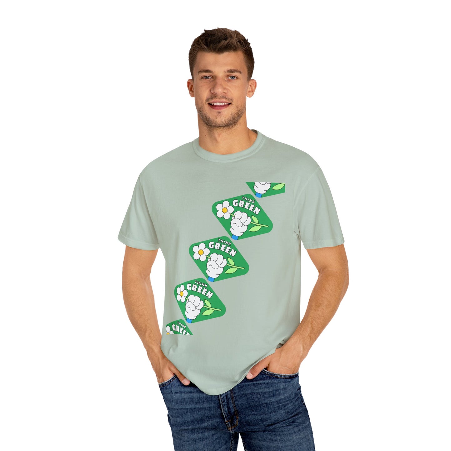 Unisex Garment-Dyed T-shirt - Think Green