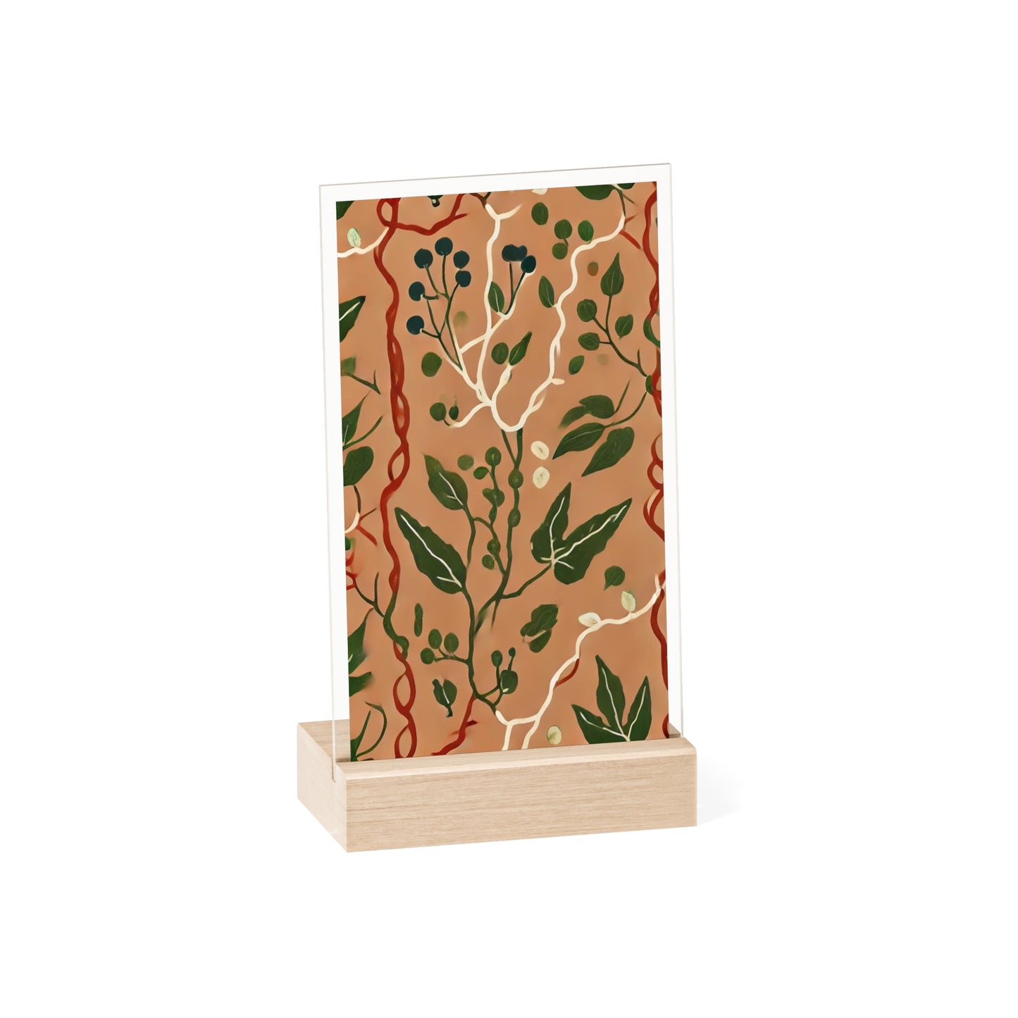 Acrylic Sign with Wooden Stand