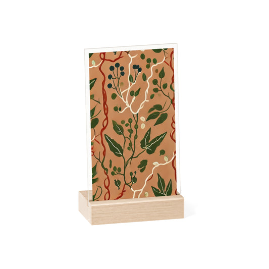 Acrylic Sign with Wooden Stand