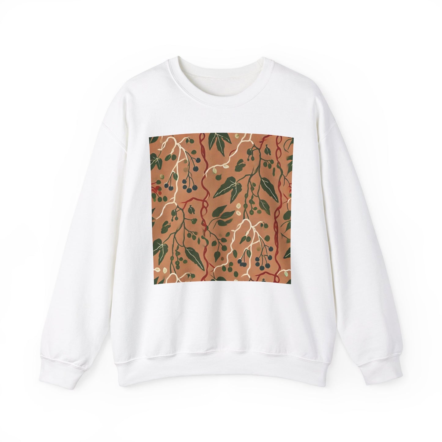 Boho Botanical Crewneck Sweatshirt - Cozy Unisex Pullover for Everyday Comfort
