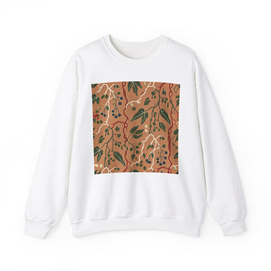 Boho Botanical Crewneck Sweatshirt - Cozy Unisex Pullover for Everyday Comfort