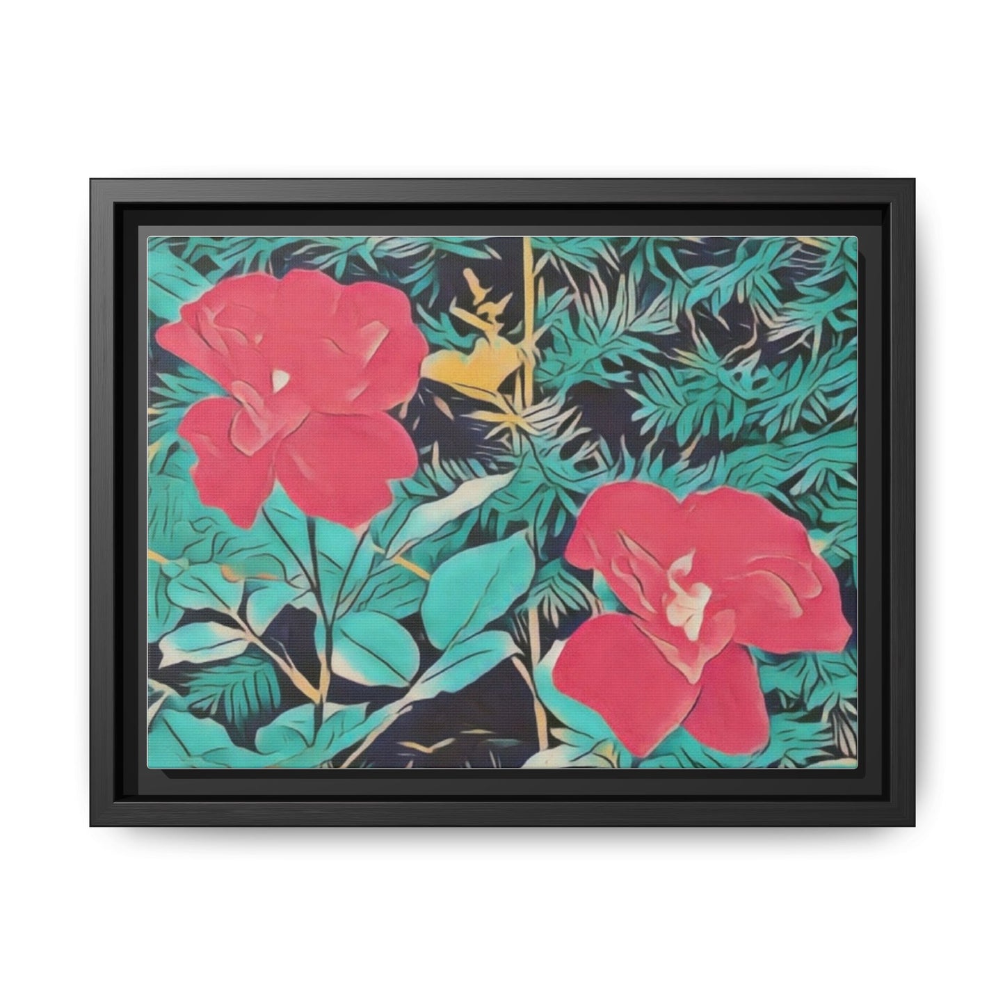 Flowers (Original Photo Edit) Matte Canvas, Framed (Multi-color)