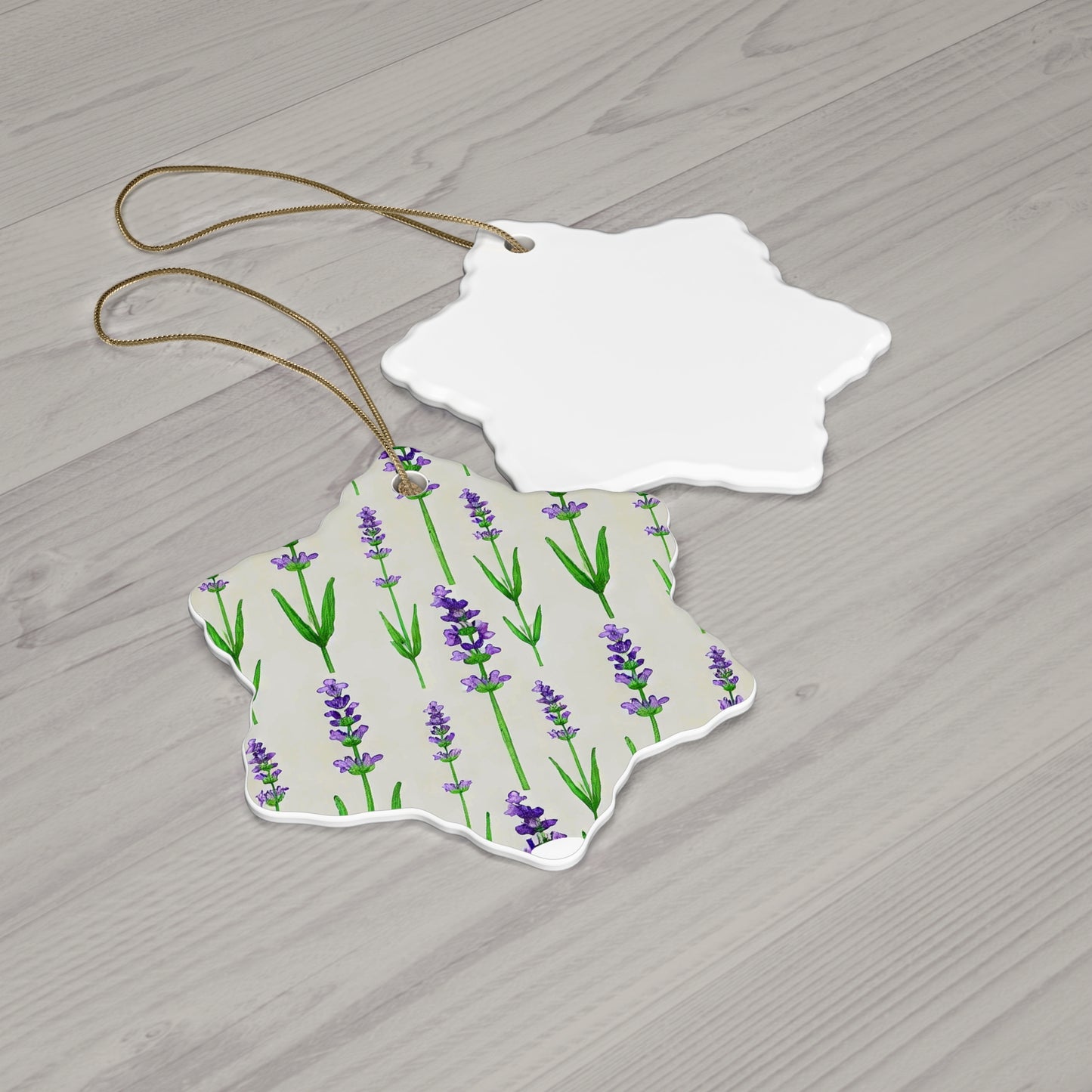 Lavender Calm Ceramic Ornament