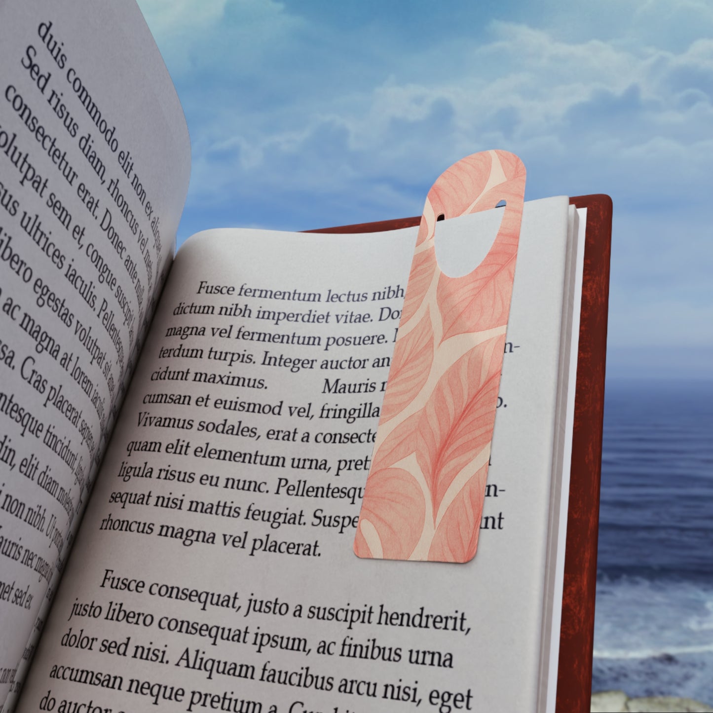 Pink Leaf Bookmark