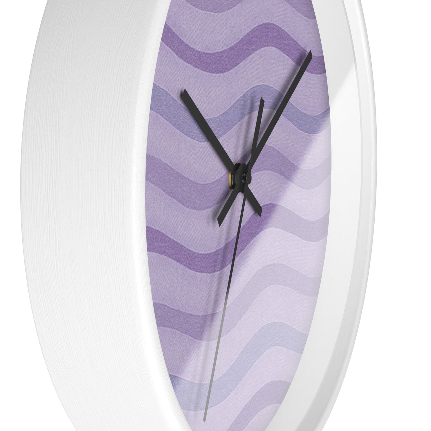 Wavy Stride Wall Clock - Lavender Dusk