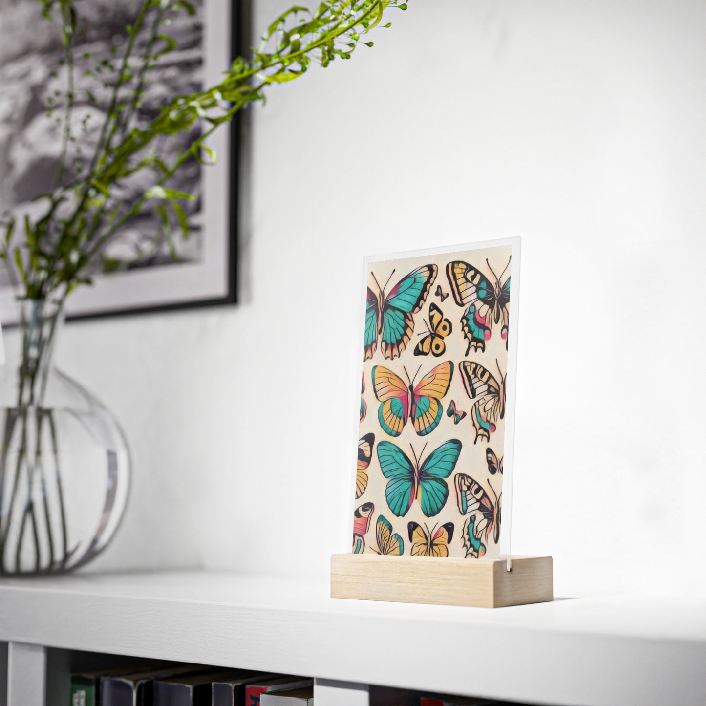 Acrylic Sign with Wooden Stand