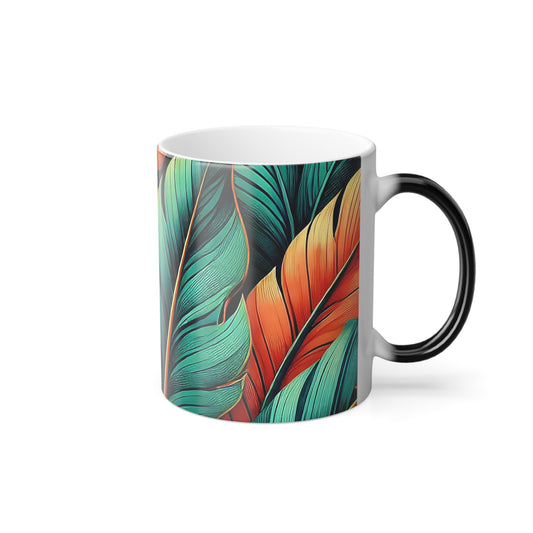 Tropical Leaf Color Morphing Mug - 11oz