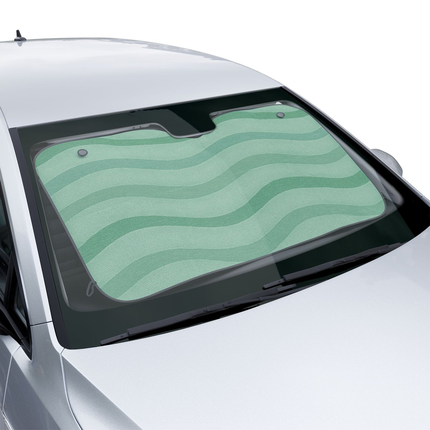 Wavy Stride - Car Sun Shades (Green Meadow)