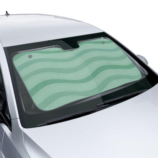 Wavy Stride - Car Sun Shades (Green Meadow)