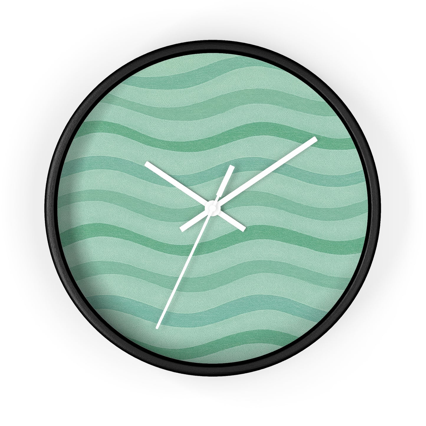 Wavy Stride Wall Clock - Green Meadow