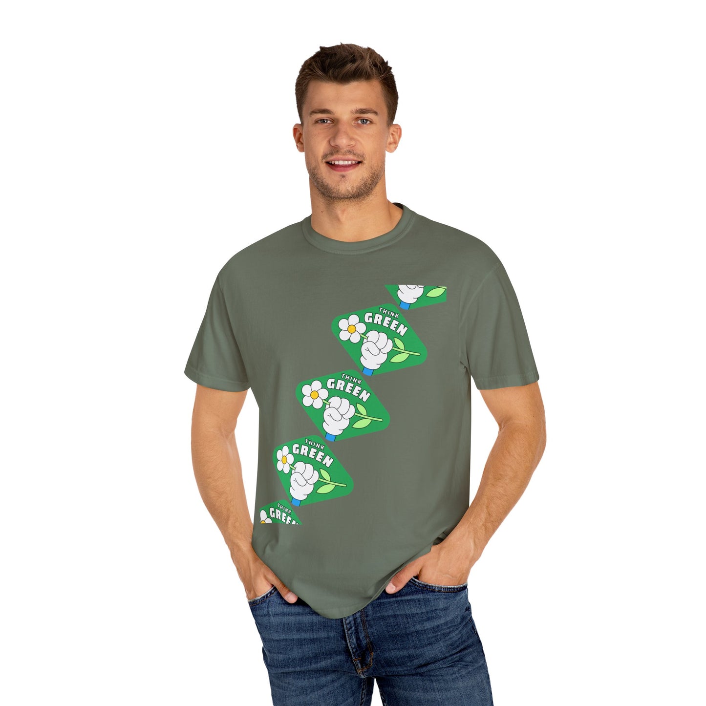 Unisex Garment-Dyed T-shirt - Think Green